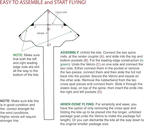 Miniatura 5 de In the Breeze 3313-45 pulgadas Dayglow Fly-Hi Kite - Cometa divertida y fácil de volar