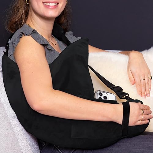 Miniatura 10 de MOYOAMA Almohada poscirugía de hombro con bolsillo, almohadas de puño rotador para dormir, después de la cirugía de hombro, almohada para dormir con