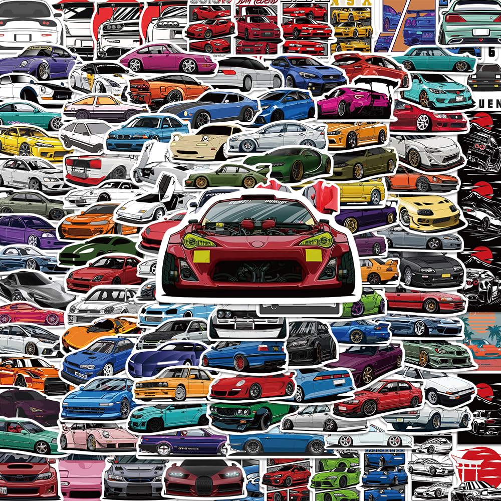 216pcs JDM Retrofit Racing Car Stickers for Water Bottles Laptop Motorcycle Computer Guitar Skateboard Graffiti Decals for Kids Teens Girls Adults Gifts