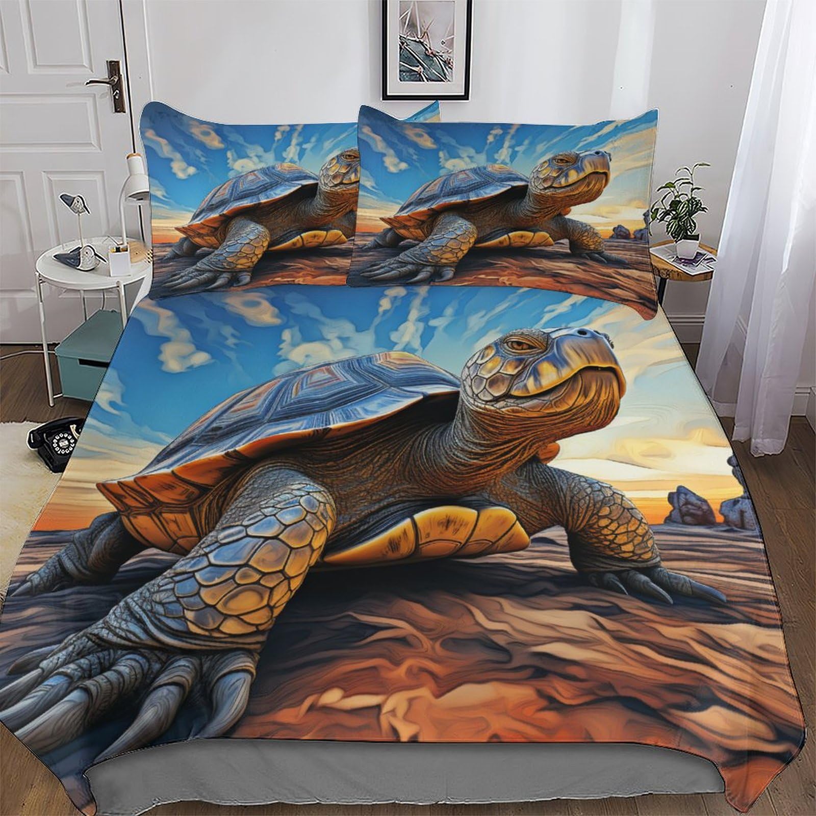 Parure de lit Sea Tortues housse de couette 220x240 impression numérique 3D