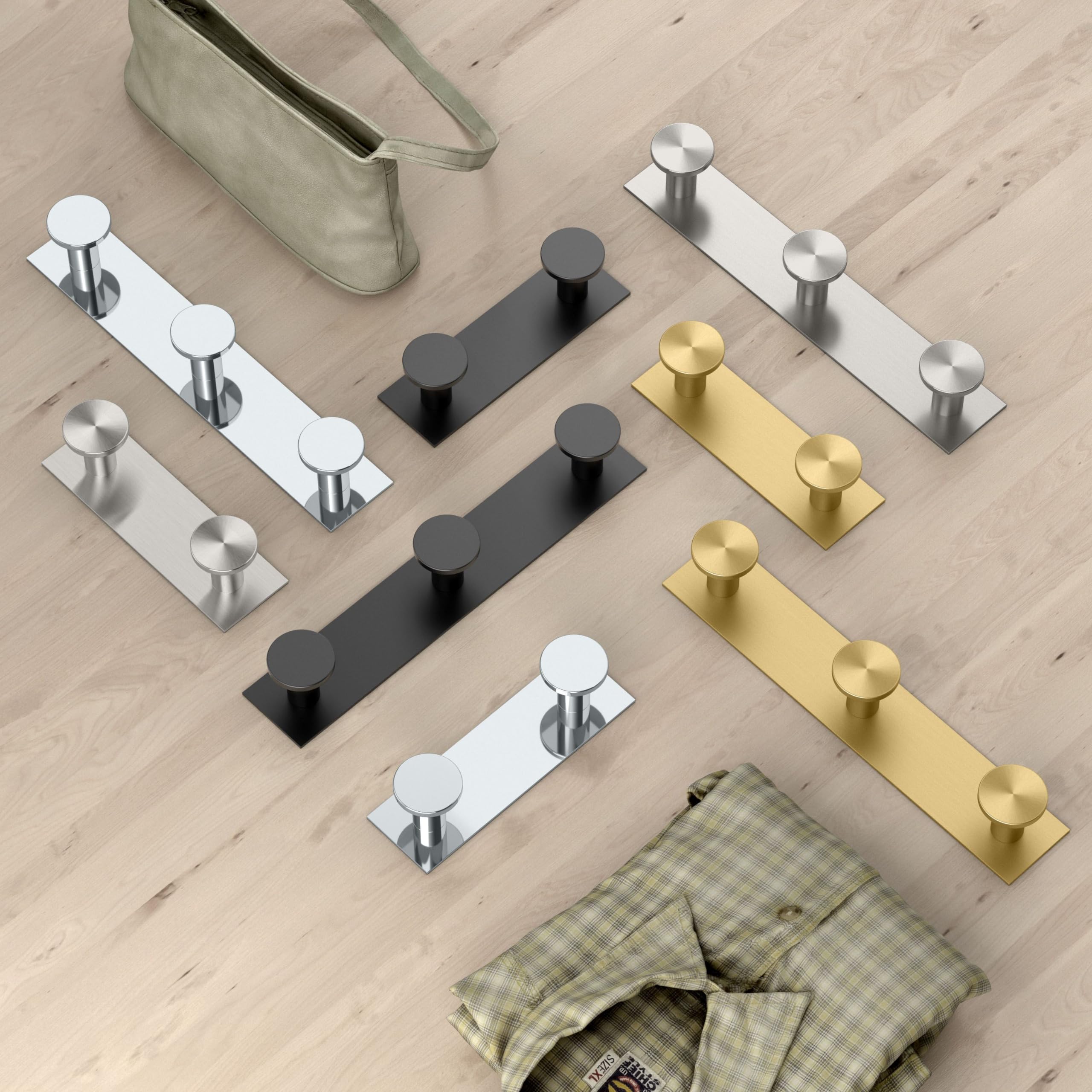 Gatco 1284SN Modern Décor Hook, Satin Nickel, Double, Satin Nickel - Wall Mounted/, Double Hook - Image 4