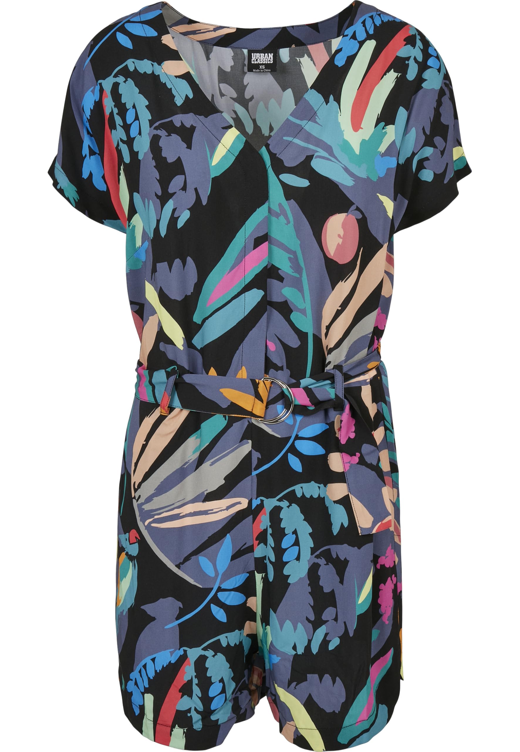 Urban Classics Damen Ladies Short Viscose Belt Jumpsuit