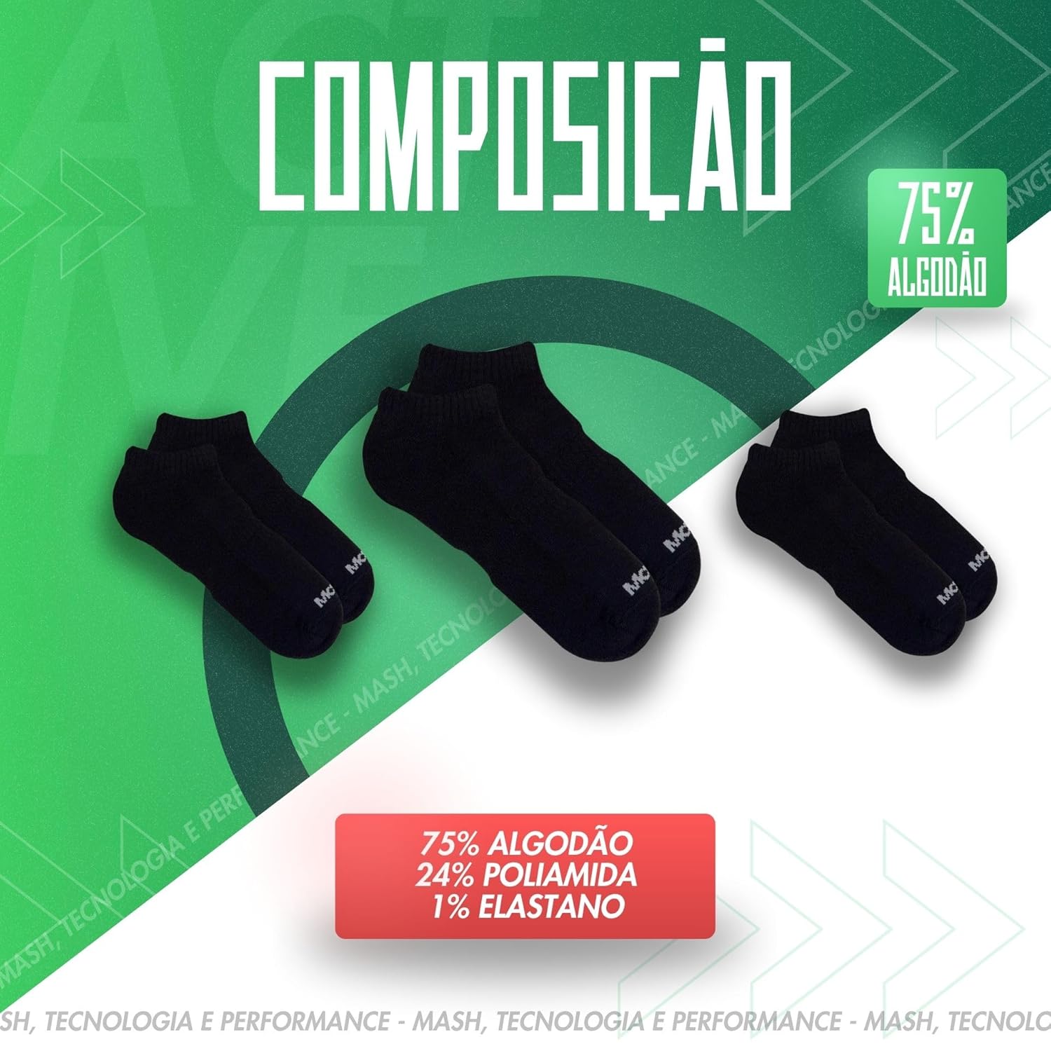 Kit 3 Pares Meia Cano Curto Esportiva Active Com Algodão Masculina Mash em promoção! Veja a oferta e mais achadinhos de Moda íntima 6 Hoje é o melhor dia para comprar Kit 3 Pares Meia Cano Curto Esportiva Active Com Algodão Masculina Mash com aquele preço maroto! Promoção! Aproveite a oferta! 6