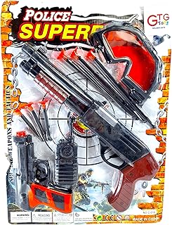 مجموعة من مسدس لعبة مع قناع من جي تي جي تويز، قطعتان