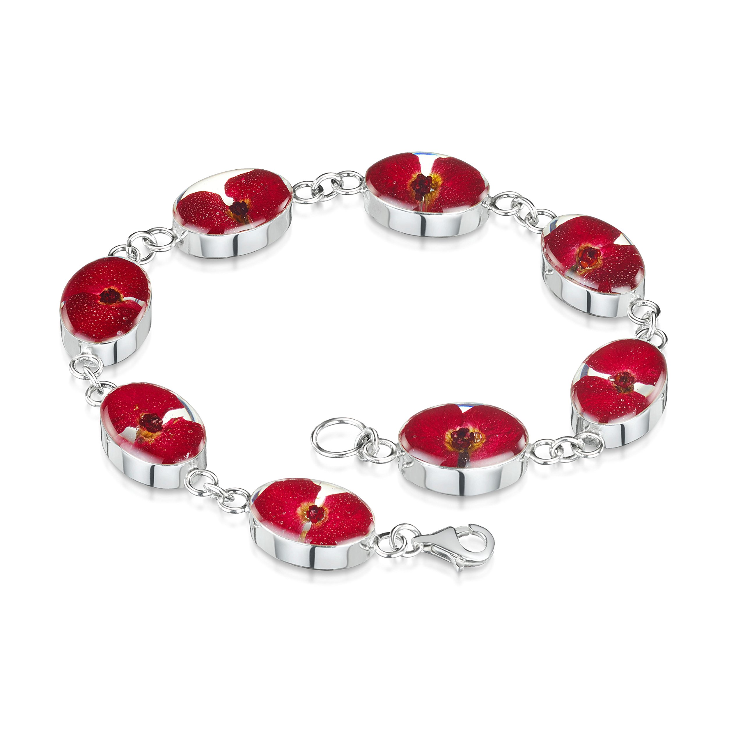 Bracciale a serpente in argento sterling con ciondolo a fiore - Purple Haze - Ovale – Shrieking Violet