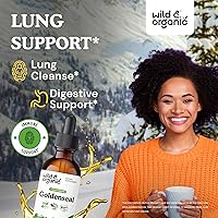 Vista 2 de Wild & Organic Goldenseal - Tintura de raíz – Limpieza pulmonar, apoyo inmunológico y digestivo – Suplemento líquido de sello dorado – Gotas
