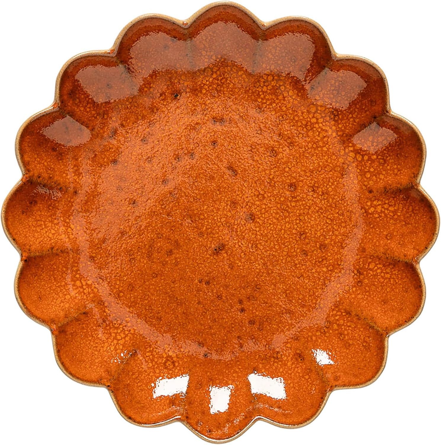 Costa Nova 2KEP191E-CAN Costa Nova Plate, Appetizer Dish, Approx. 7.5 inches (19 cm), Microwave, Dishwasher Safe, Marrakesh, Orange, Cinnamon