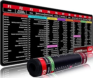 excovip Large Mouse Pad XL, CAD Shortcut Mouse Pad, Extended Computer Mouse Pad/Desk Mat with Stitched Edges for Gamer, Office, Home (800x300mm) 0034