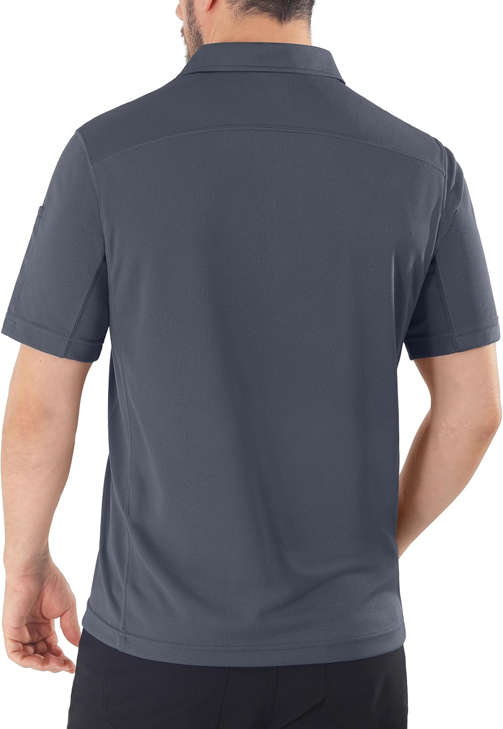 Men's Polo Shirts Quick Dry Performance Tactical Shirt Collared Golf Shirts Short Sleeve Casual Work Polos