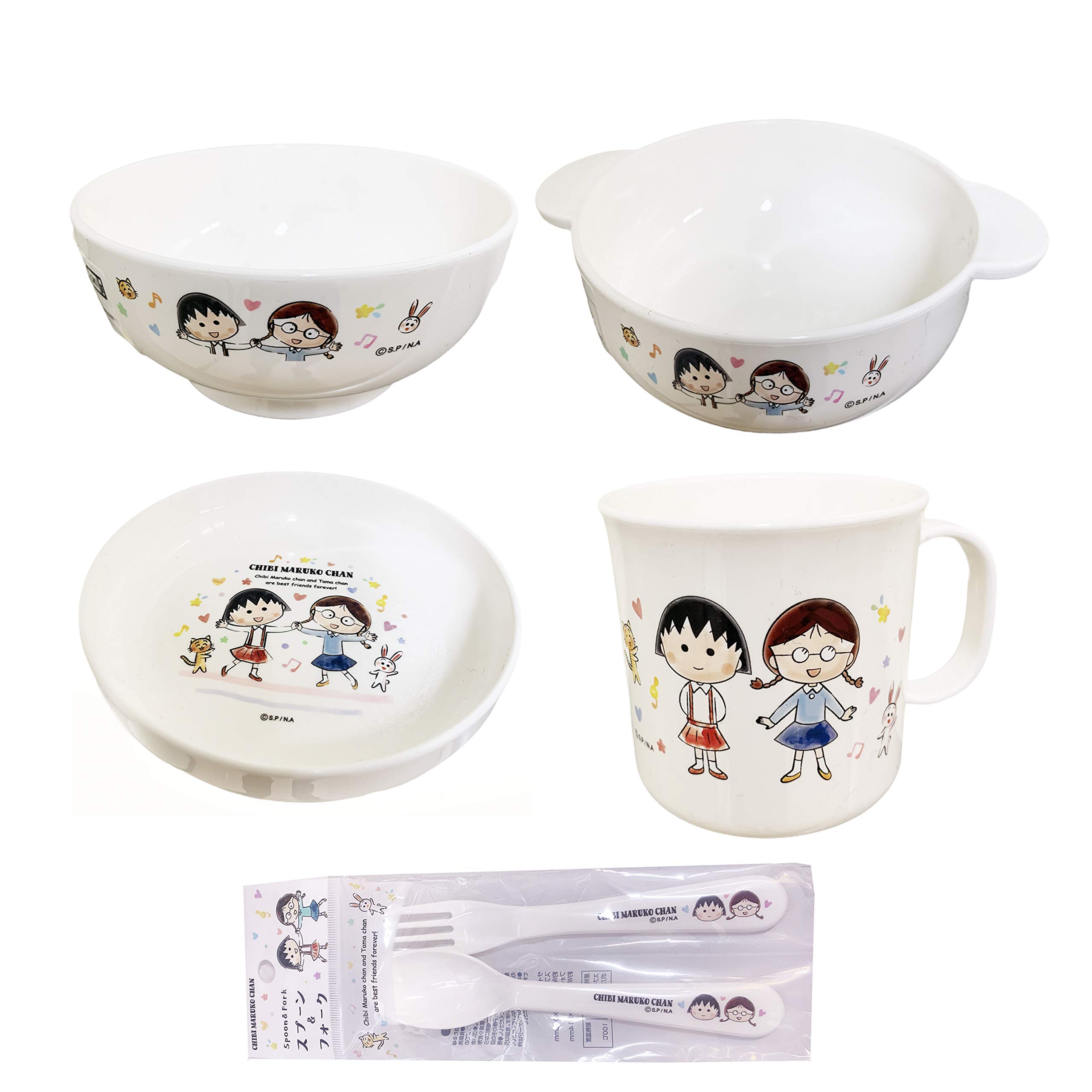 Amazon | 幼児こども向け 食器プレートセット ちびまる子 (フォーク 