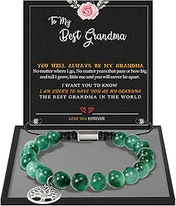 Stocking Stuffers for Teens, Christmas Gifts for Mom from Daughter Beaded Bracelets for Women Teen Girl Gifts Adjustable Charm Link Bead Birthday Graduation Gift for Her Girlfriend Sister