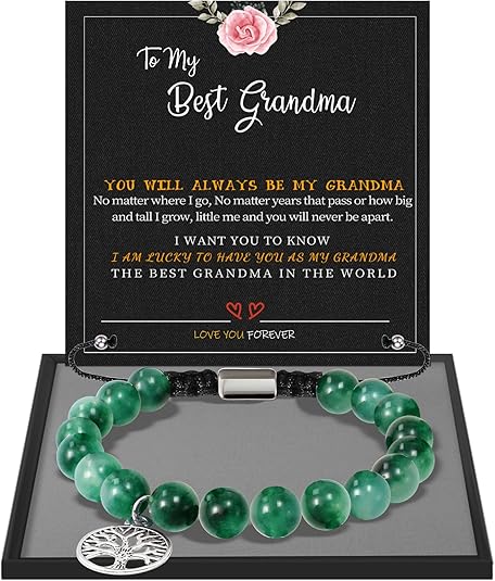Stocking Stuffers for Teens, Christmas Gifts for Mom from Daughter Beaded Bracelets for Women Teen Girl Gifts Adjustable Charm Link Bead Birthday Graduation Gift for Her Girlfriend Sister
