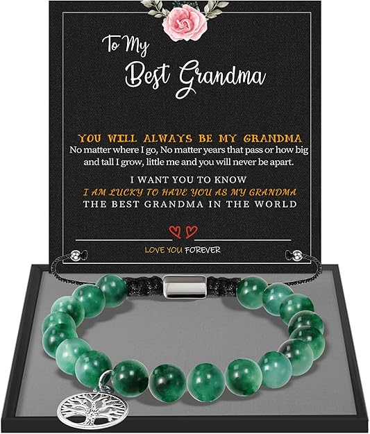 Stocking Stuffers for Teens, Christmas Gifts for Mom from Daughter Beaded Bracelets for Women Teen Girl Gifts Adjustable Charm Link Bead Birthday Graduation Gift for Her Girlfriend Sister
