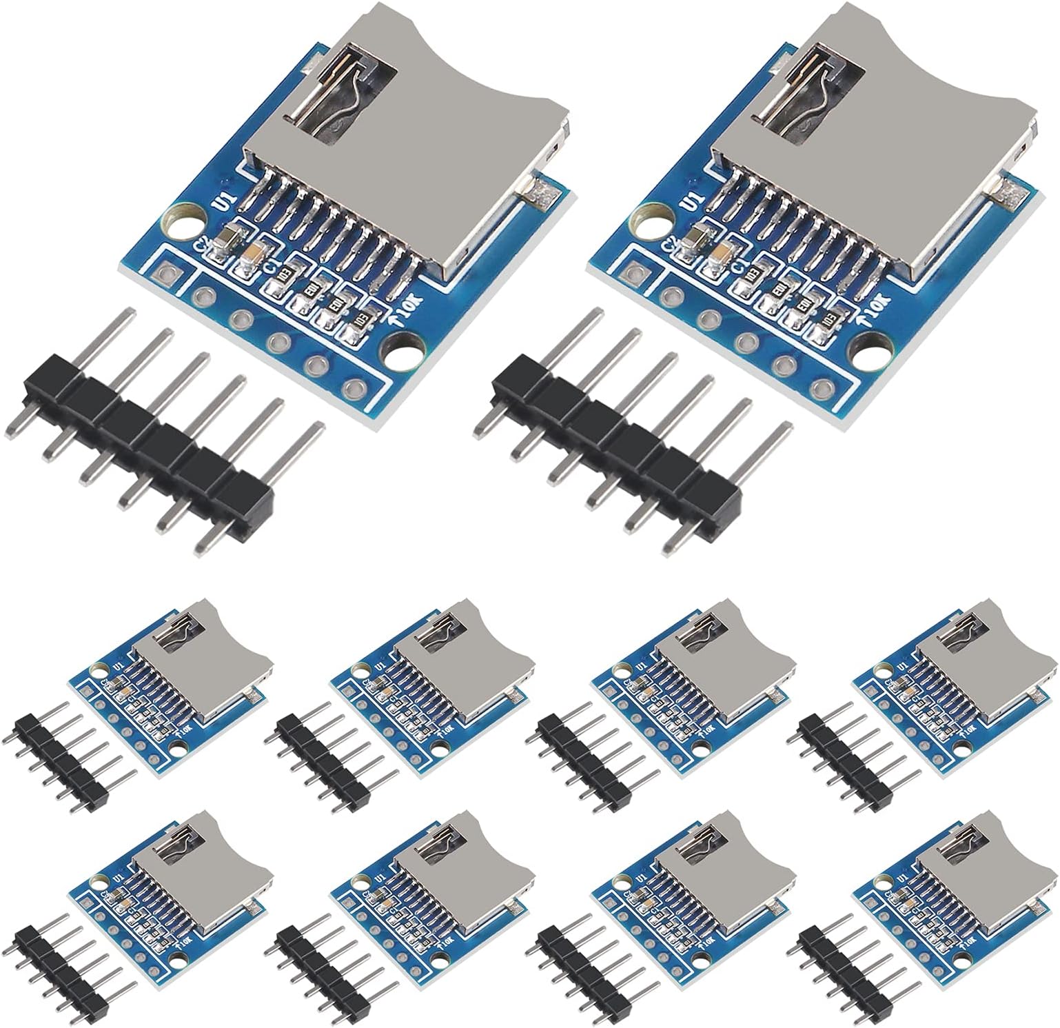 UMLIFE Micro SD SDHC TF Card Adapter Reader Module with SPI Interface Level Conversion Chip Compatible with Arduino Raspberry PI 10pcs
