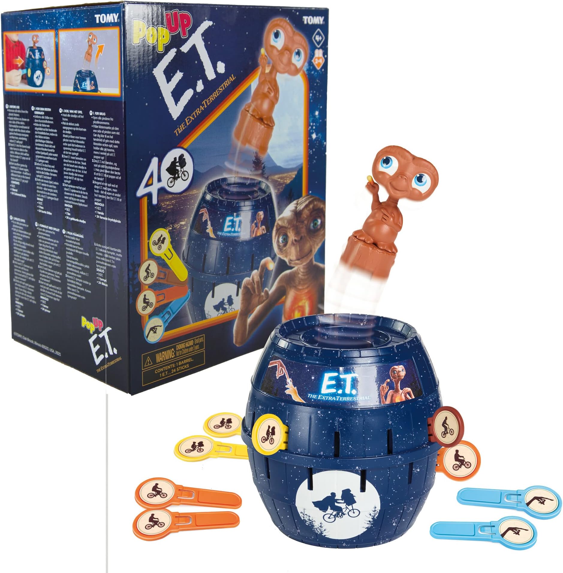 TOMY T73418 Pop Up E.T. Family & Preschool Kids Board Game, 2-4 Players, Suitable For Boys & Girls Aged 4+