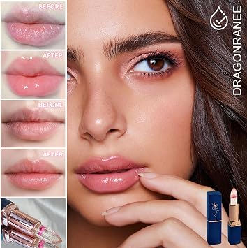 Crystal Jelly Colour-Changing Lipstick - Long-Lasting Moisturizing Balm for Cracked Lips, Clear Hydrating Formula, Gift for Women
