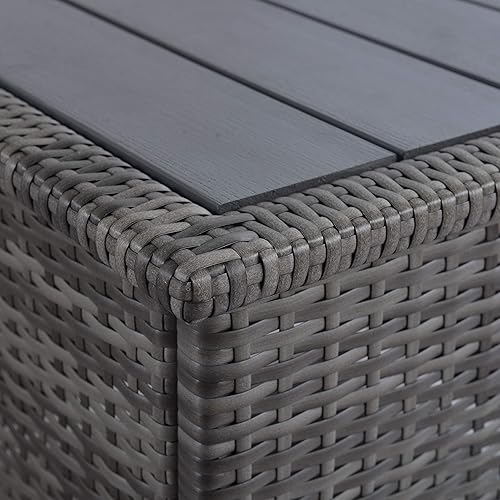 Miniatura 7 de HomSof Juego de 8 muebles de mimbre para exteriores sillas de patio grupo de asientos seccionales de ratán con cojines beige 5 plazas