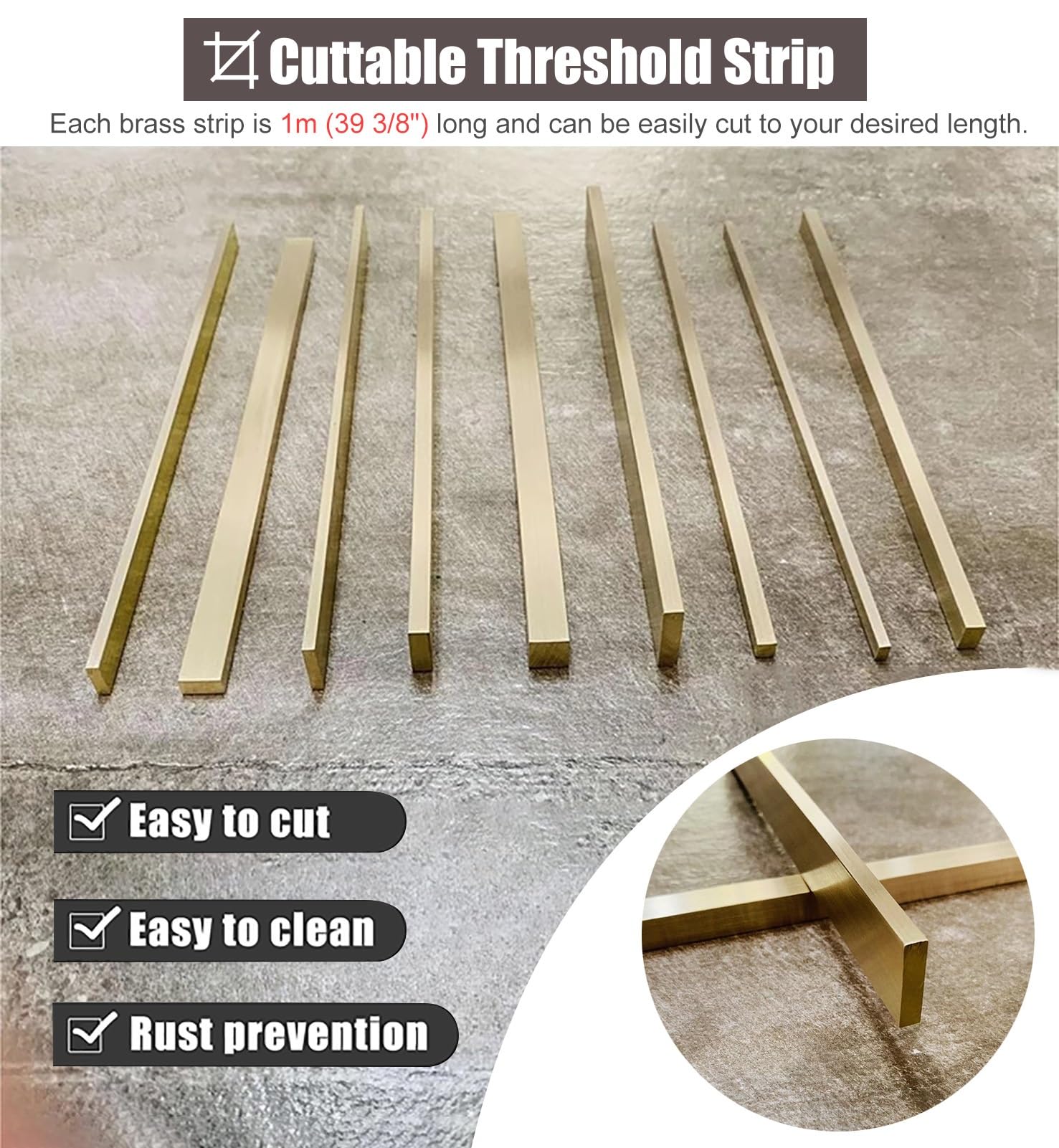 Perfil de transición para una conexión Suelos, Cubre Huecos Entre Azulejos y Madera, y Sirve como remate para Puertas y Habitaciones.