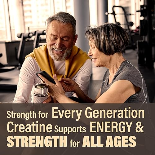 Miniatura 6 de Monohidrato de creatina en polvo 100% puro, fabricado en Canadá, 17.64 oz (100 porciones) de polvo micronizado, crecimiento muscular, sin sabor,