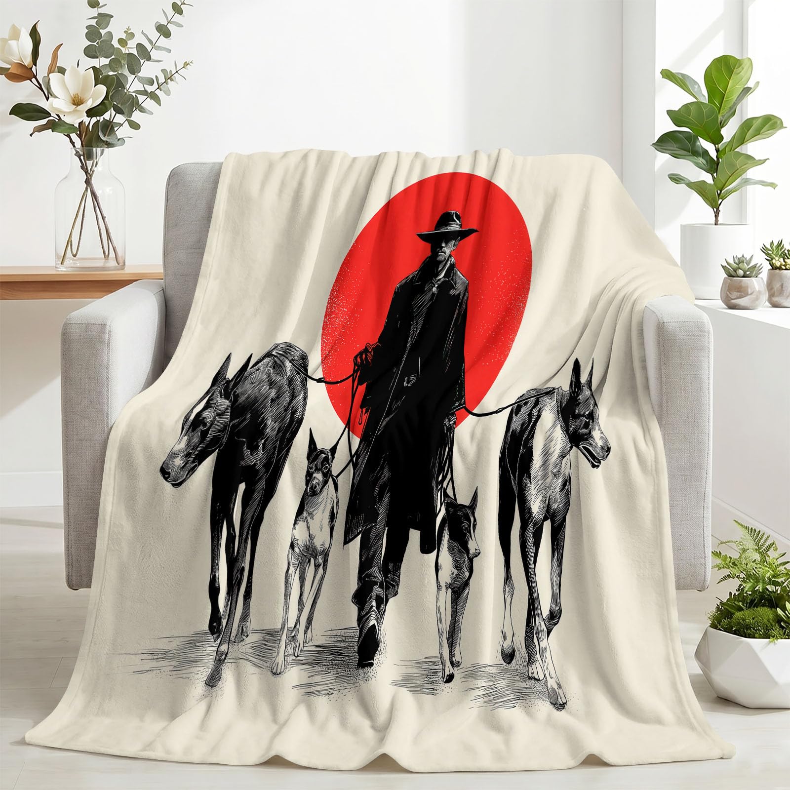 Generisch Koc Western Animals miękki koc polarowy