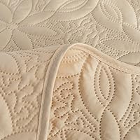 Vista 5 de Auemtyn Juego de edredón de tamaño Full/Queen de 3 piezas, colcha de verano suave y ligera, cobertor de cama de microfibra reversible para todas