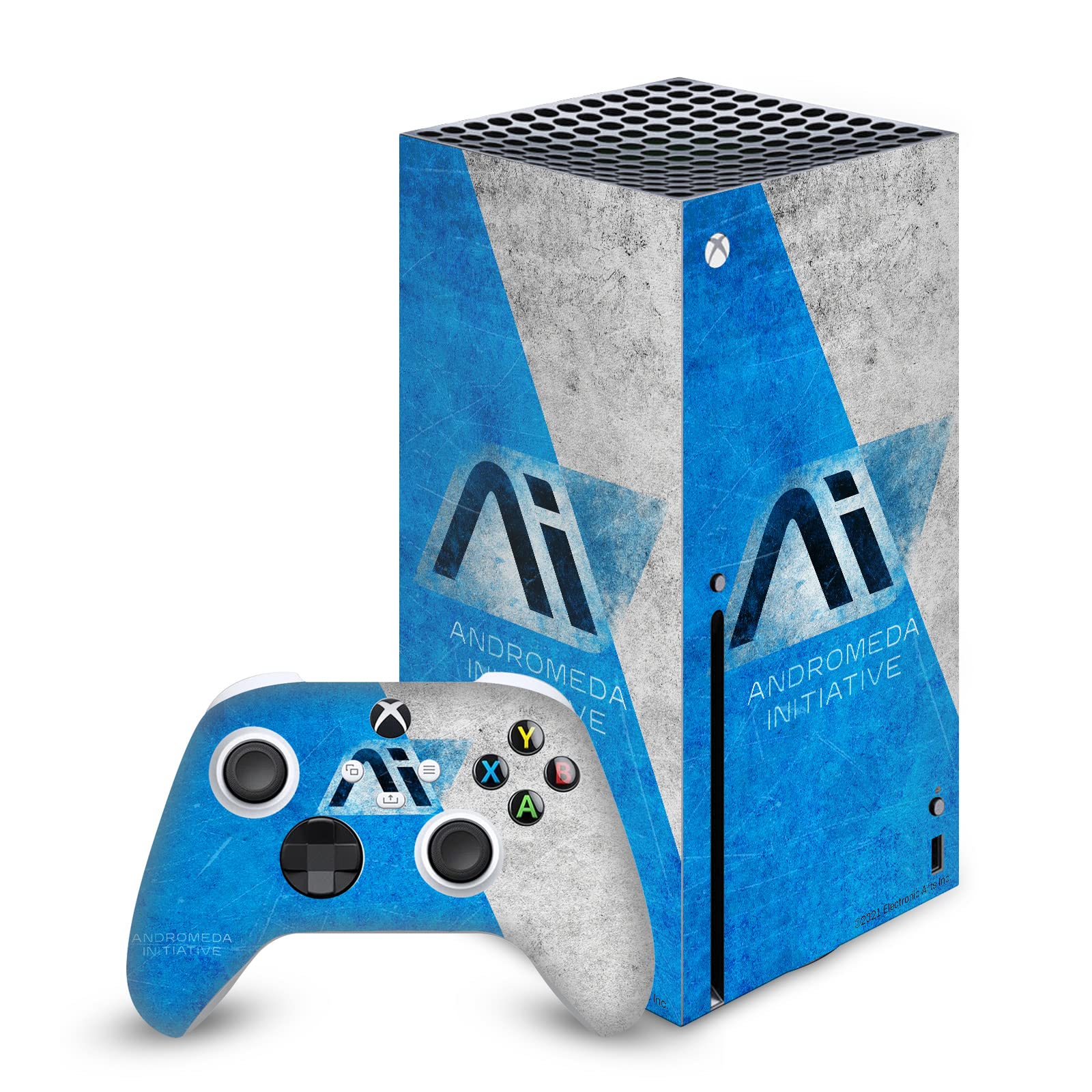 Sticker Xbox Series X Mass Effect graphismes Andromeda effet usé pour pack console - 7