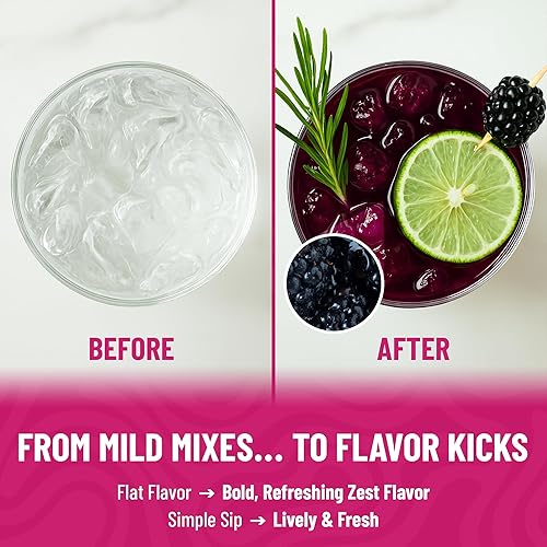 Miniatura 7 de East & Suns Saloon BlackBerry Margarita - Botella de infusión con colador - Mezcladores de bebidas prémium para cócteles