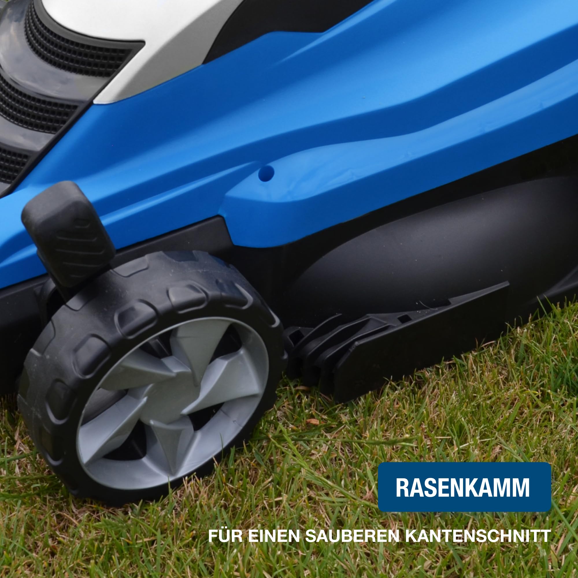 HYUNDAI Elektro-Rasenmäher LM3301E mit Mulchfunktion, Elektromäher, Mulcher, Mäher (33cm, 1300W, 35L Korb, 5-fache zentrale Höhenverstellung)