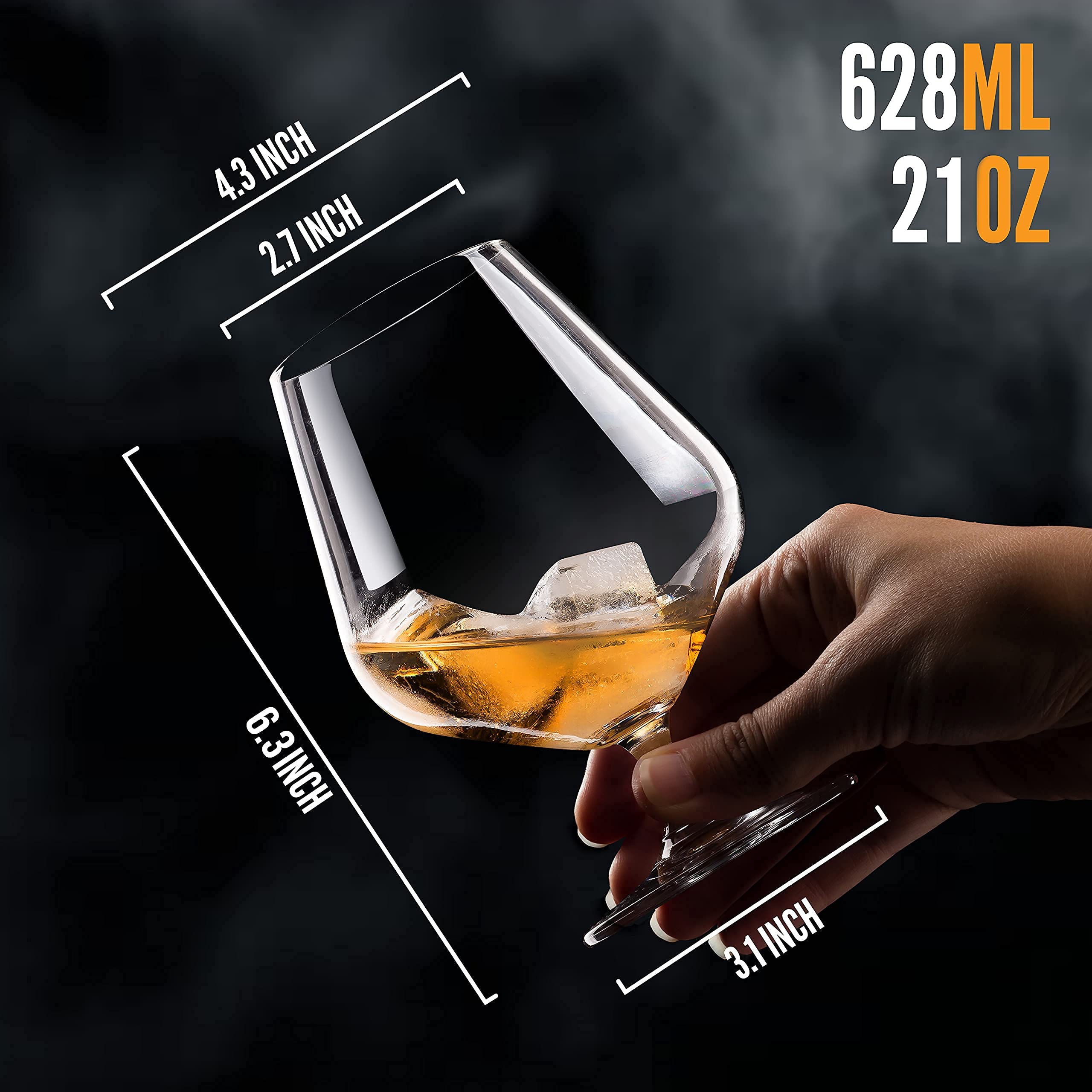 Buy Season STORY Large Brandy Snifters Cognac Glasses Set of 2 21oz