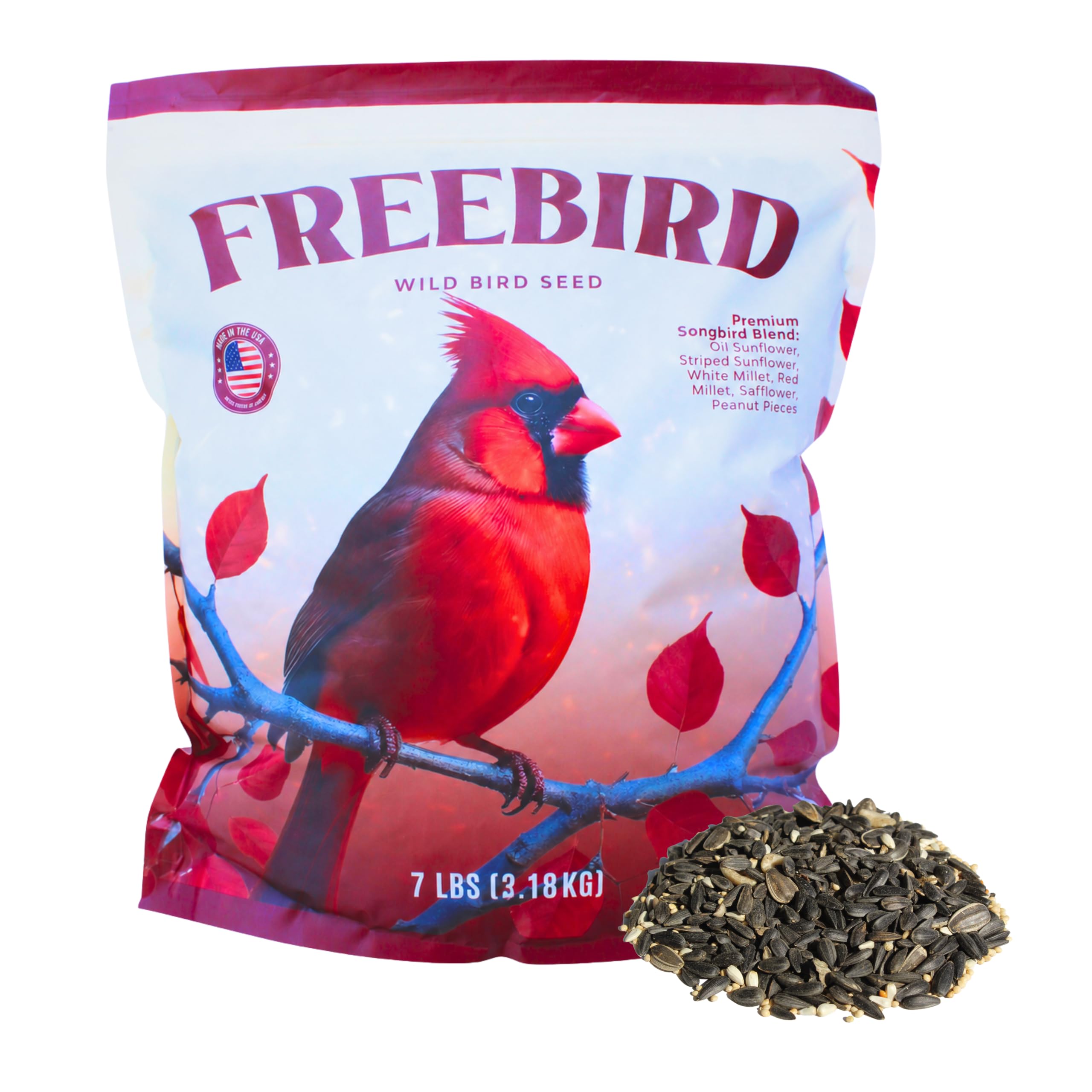 Freebird Premium Songbird Blend Wild Bird Seed for Outdoor Feeders - 7 lb