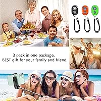 Vista 7 de Obturador Remoto Inalámbrico para Teléfonos Celulares y Tabletas (Paquete de 3), AOQIYUE Control Remoto Bluetooth para Control de Cámara