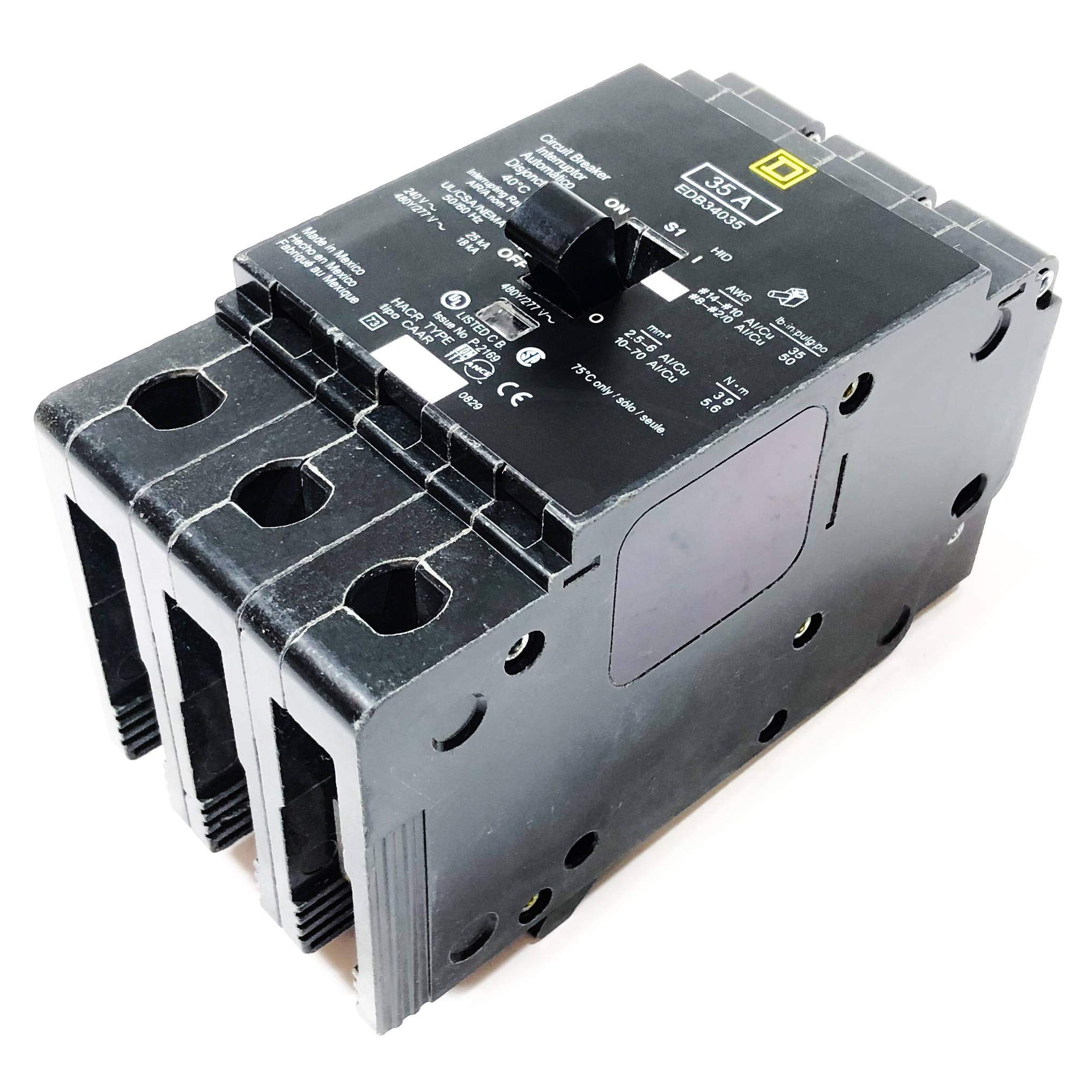 SCHNEIDER ELECTRIC 480Y/277-VOLT 35-AMP EDB34035 Miniature Circuit Breaker 480Y/277V 35A