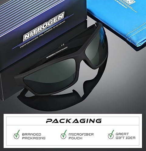 Miniatura 5 de Nitrogen Gafas de sol deportivas polarizadas envolventes para hombres y mujeres, UV400, para conducir, pescar, correr, gafas de sol