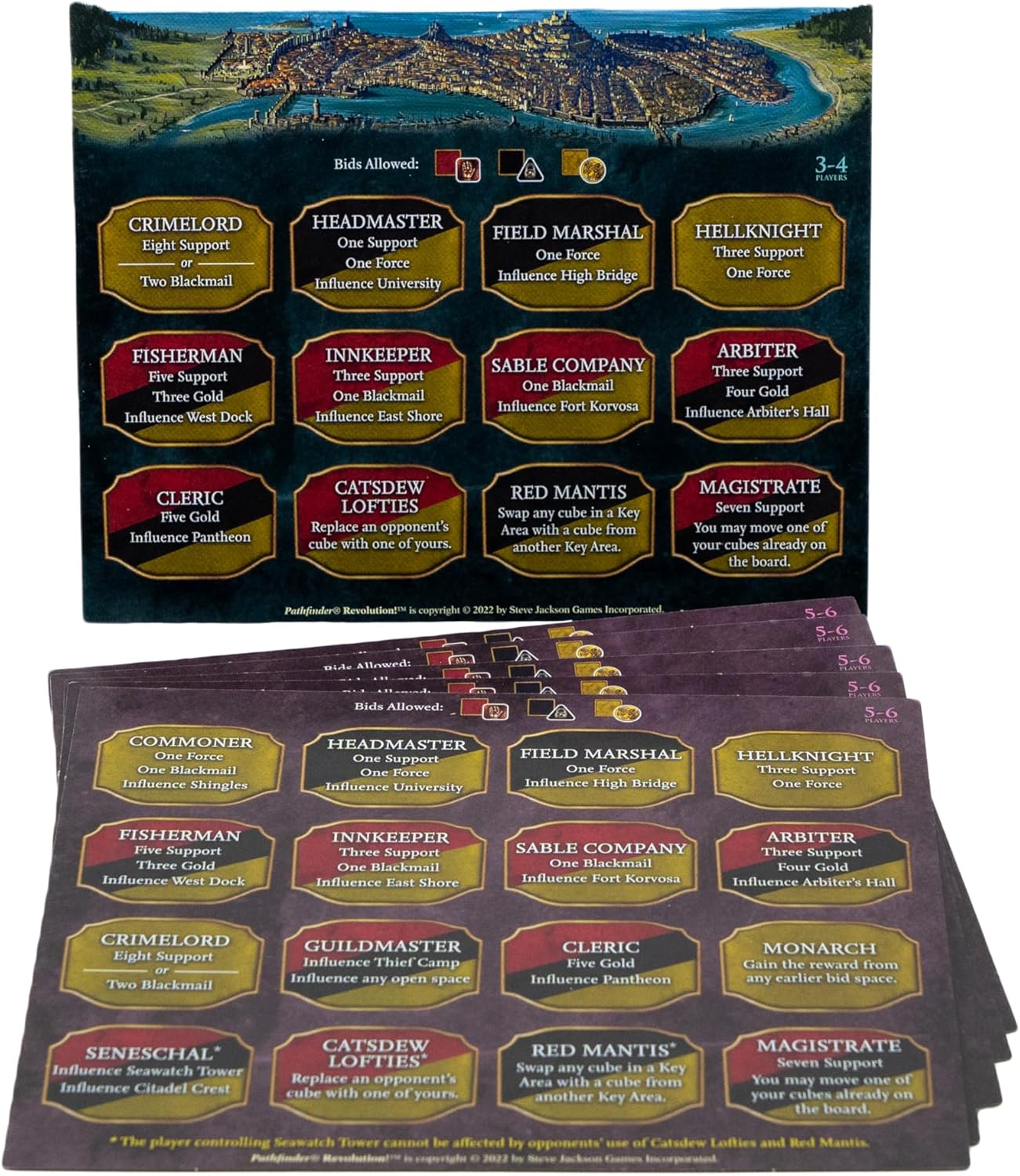 Pathfinder Revolution Bidding Board Game