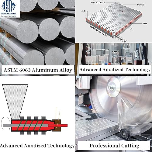 Miniatura 5 de 4 unids 4040 T Slot Perfil de extrusión de aluminio 19.685 in 19.68inch Estándar europeo anodizado extruido lineal guía marco para bricolaje banco