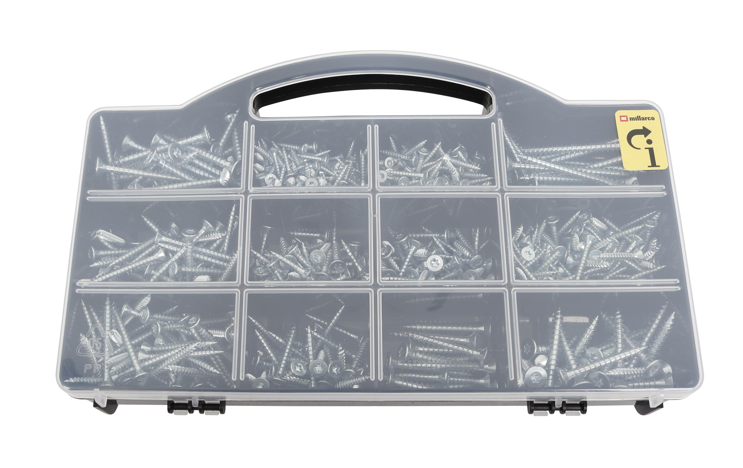 HOME IT Work Wood Screw Set 670 Pieces in Assortment Box