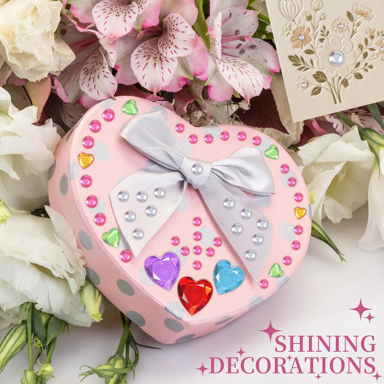 12 Sheets Self-Adhesive Gem Stickers Jewels for Arts and Craft Projects, Scrapbook Rhinestone Stickers with Variety of Shapes and Sizes on Bags, Cards, Papers, Face - Image 6