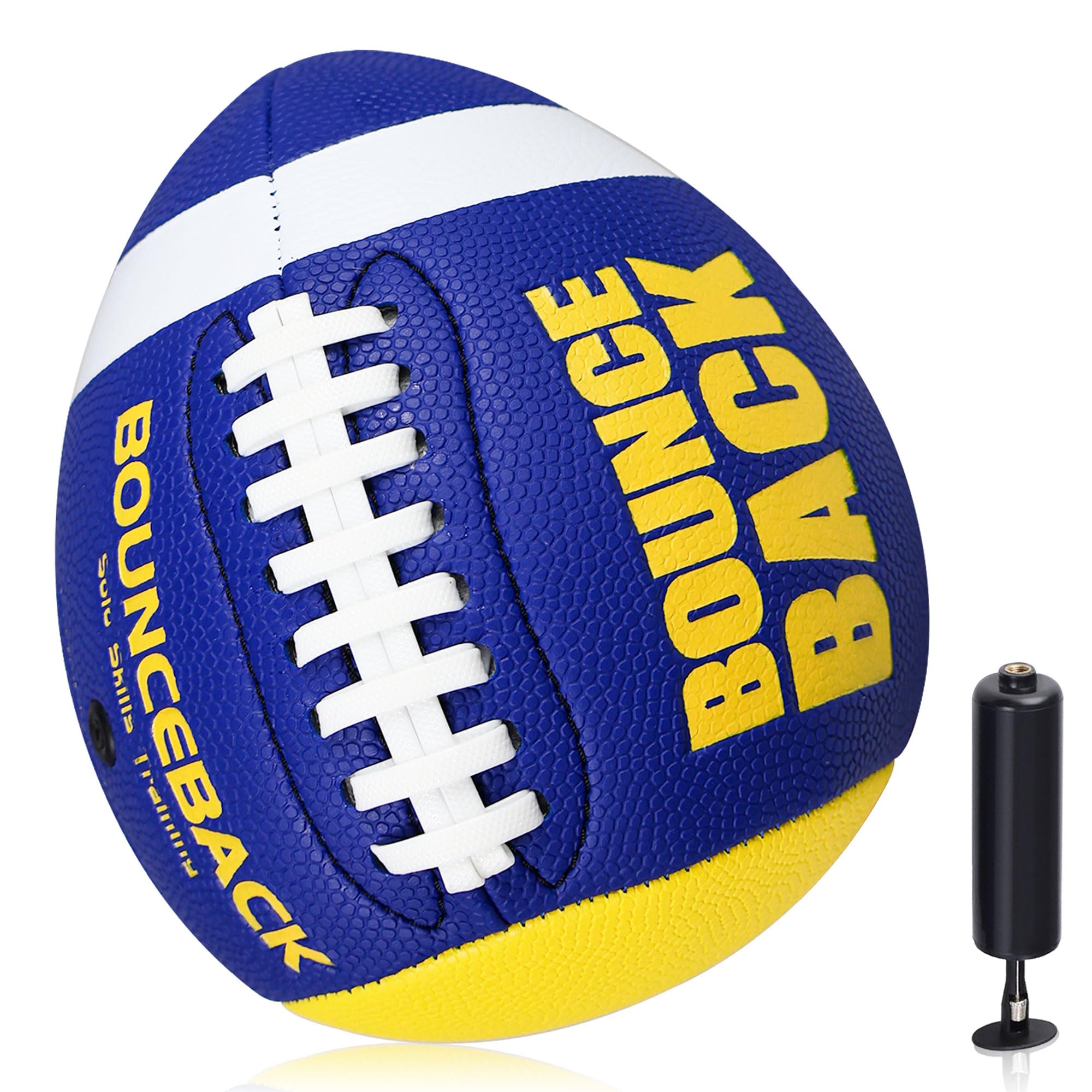 BOUNCEBACK Training Football, Youth Size & Official Size, Fatherless Football PassCatch Solo Enhancing Passing Catching(with Pump)