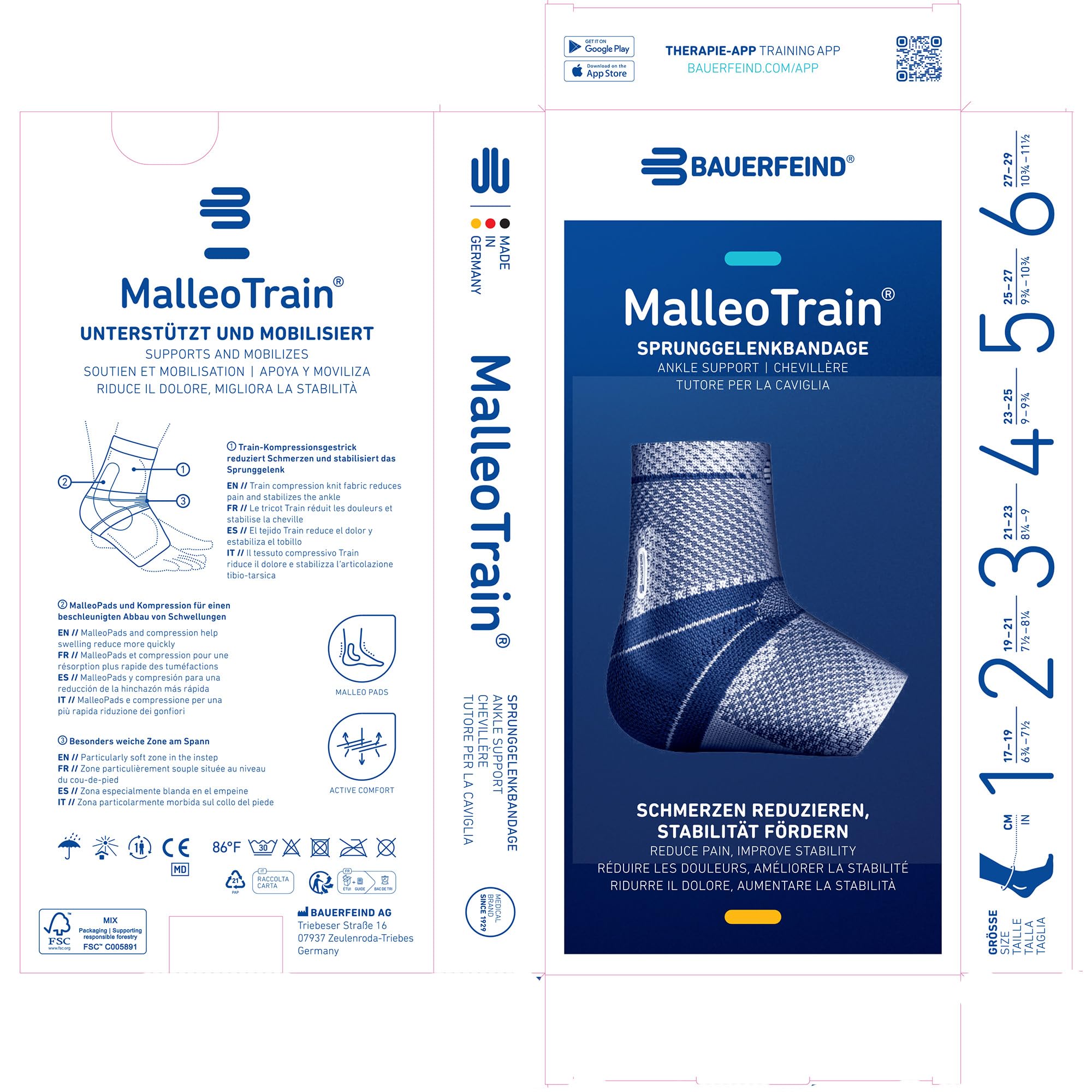 MalleoTrain S Titan-Ankle Support for Left Foot Size:4