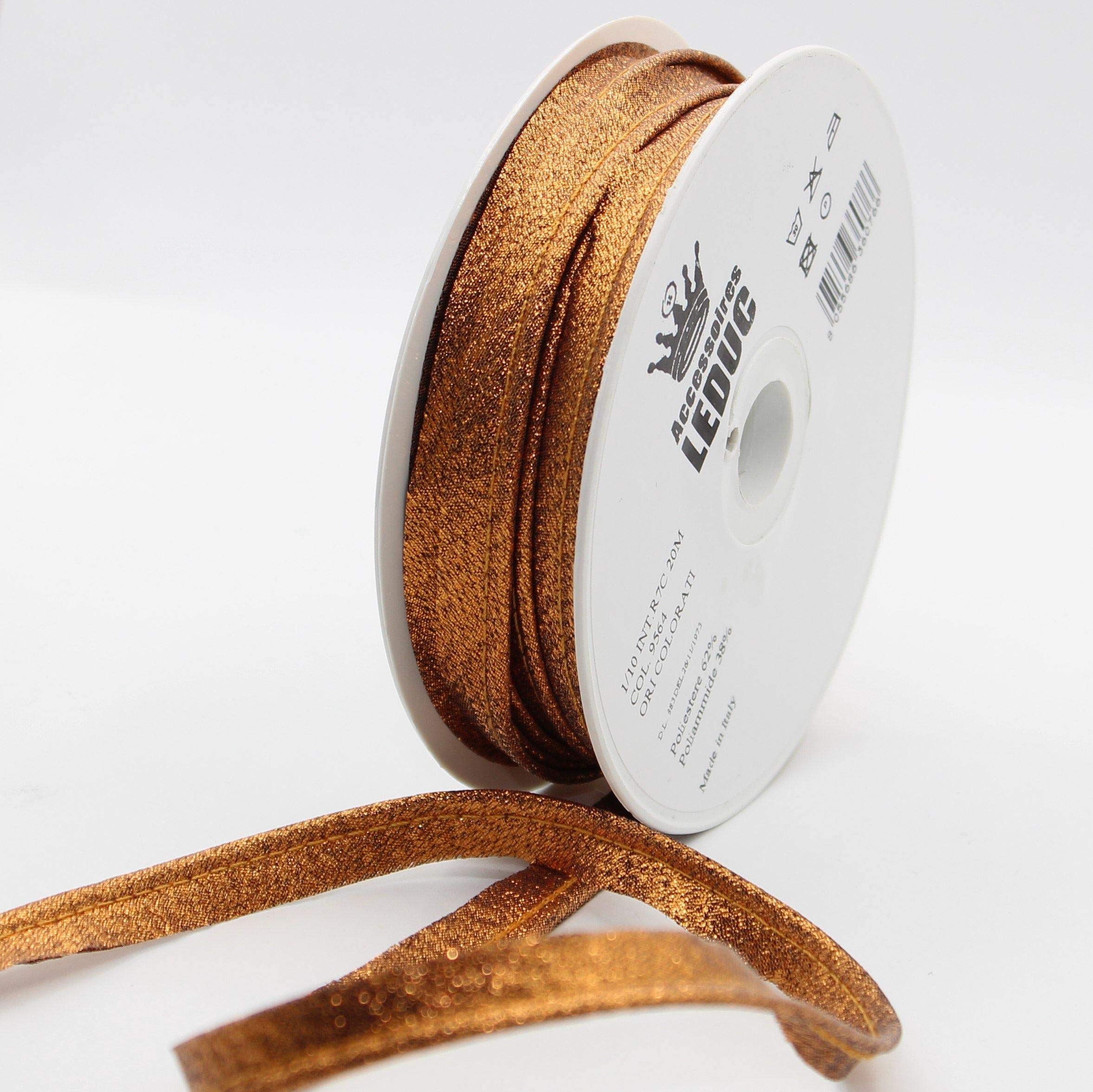 Passepoil Lurex Métallisé - 20m - 10mm - 13 Couleurs - Pour Robes Et Accessoires