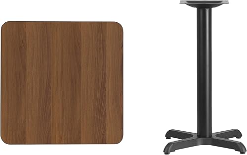 Miniatura 7 de Flash Furniture Graniss - Mesa cuadrada laminada natural de 24 pulgadas con base de mesa de 22 x 22 pulgadas