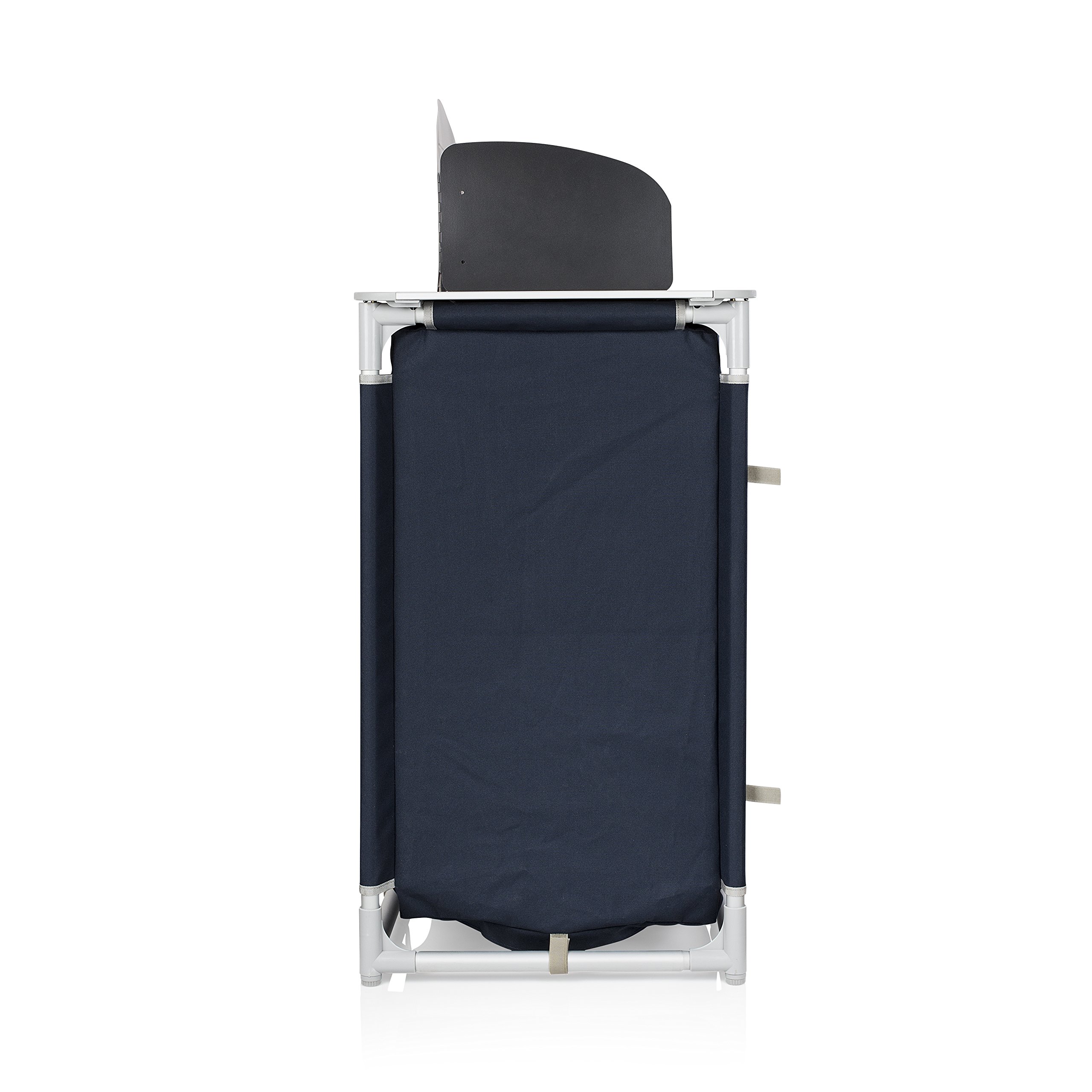 Campart Cucina da campeggio con lavandino e paravento KI-0753 Blu
