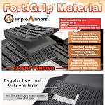 TripleAliners Camion Mat Compatible avec 2024-2026 Chevrolet Silverado EV WT Accessoires, Tapis de sol lourd de service sur mesure TPE Linge de ramassage