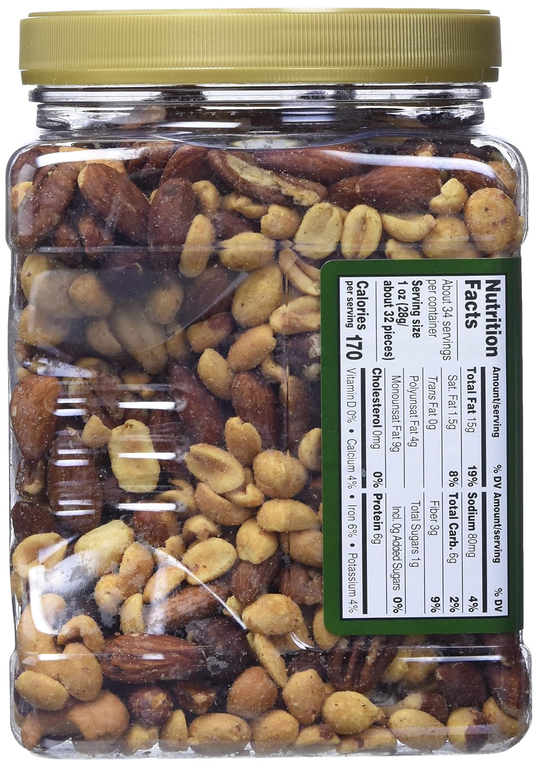 Member's Mark Deluxe Mixed Nuts with Sea Salt, Salty, 34 Ounce