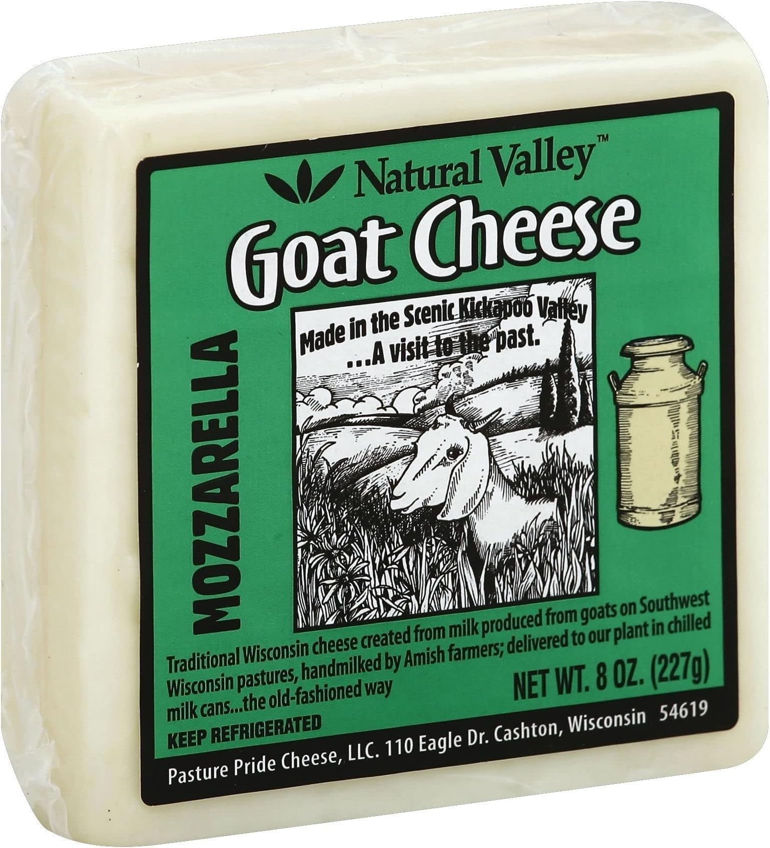 Natural Valley Cheese, Goat Mozzarella, 8 Ounce