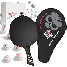 Pro Table Tennis Bundle | The Peace Maker Paddle + 50x 3-Star Tournament Balls | Carbon Fiber Racket with Ergonomic Grip & Premium ABS Balls