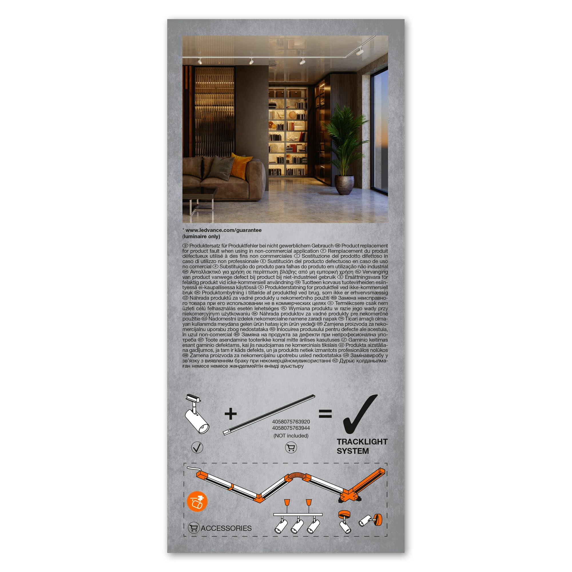 LEDVANCE Cabezal de luminaria para carril TRACKLIGHT, blanco, con casquillo GU10, puede equiparse con una lámpara normal o inteligente, inteligente, WiFi, diseño tipo loft, protección IP20