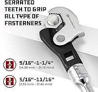 Vista 2 de Powerbuilt 2 Piece Spring-Loaded Crowfoot Wrench Set, Adjustable, Auto Size, Universal, Self-Adjusting, Power Grip , Rapid Wrench- 240274