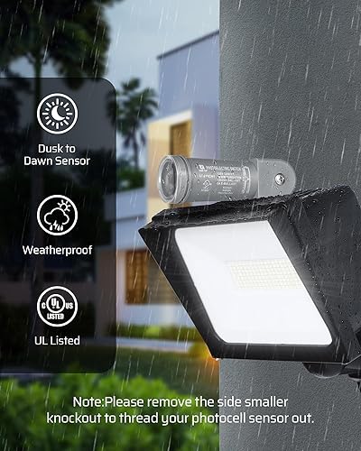 Miniatura 6 de DEWENWILS Sensor de atardecer a amanecer de 120 VCA, interruptor de sensor de luz, montaje giratorio, control de luz de fotocélula para