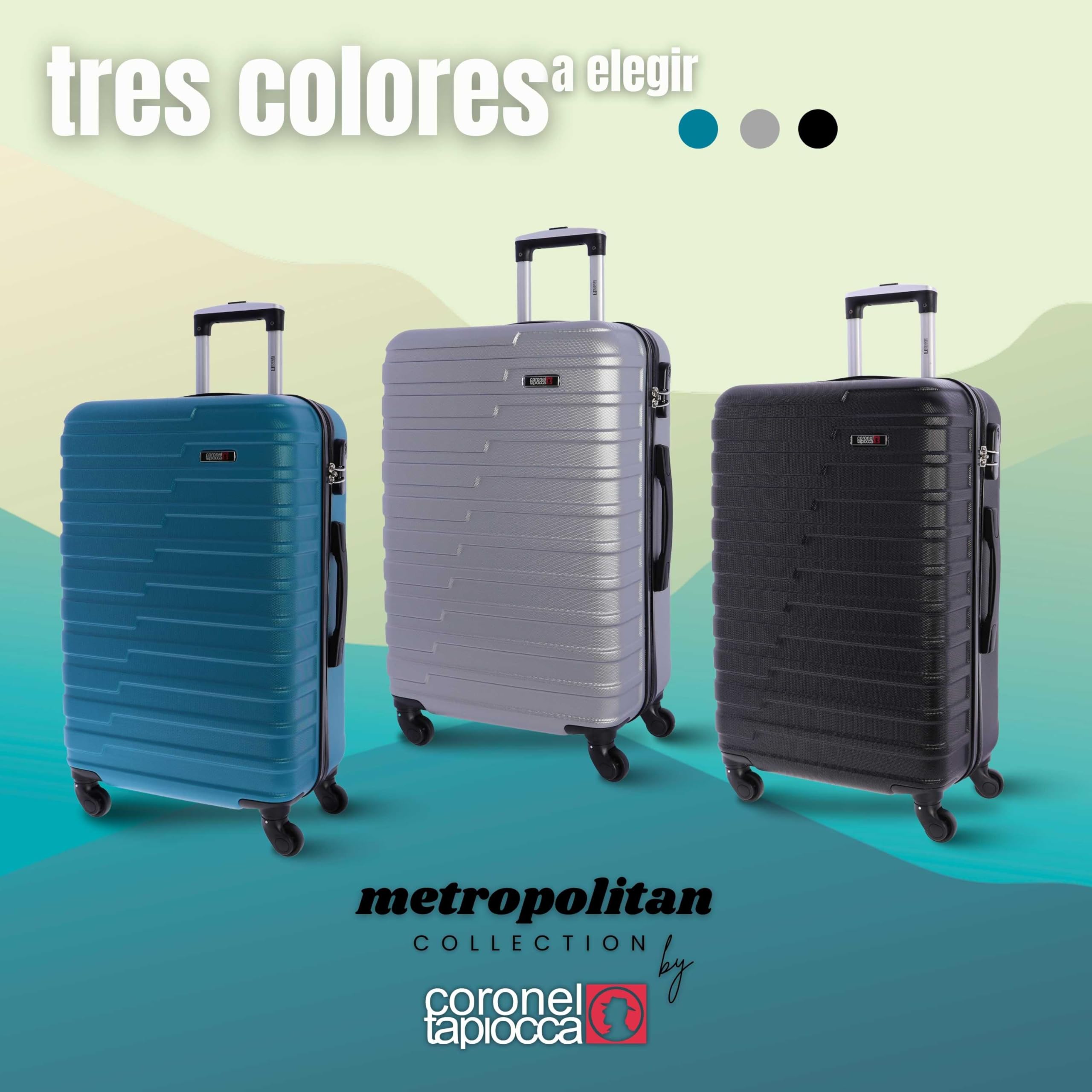 Coronel Tapioca Maleta Mediana 23 kg | Maleta de Viaje Rígida con 4 Ruedas Dobles 360º, Candado Numérico y Asa Telescópica | Equipaje Resistente al Agua para Viajes en Avión — view 7
